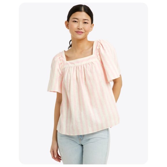 Draper James Pink Striped Top - Picture 1 of 7